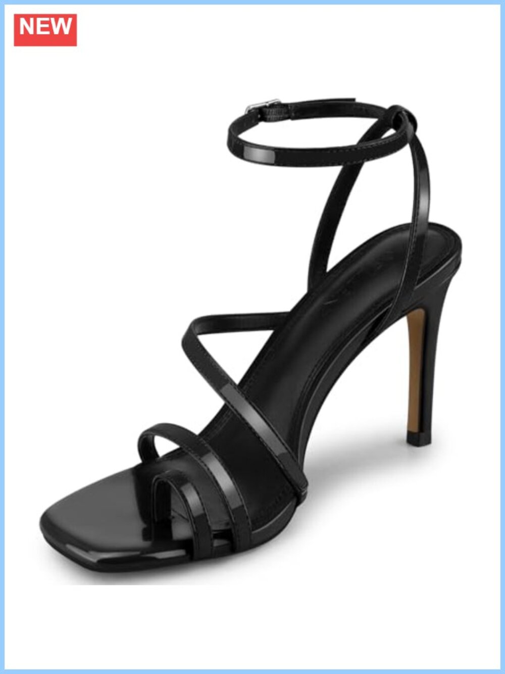 Leather Strappy Platform High Heel Sandals Women Stiletto Open Toe Ankle Strap